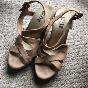 Tan Wedge Sandals